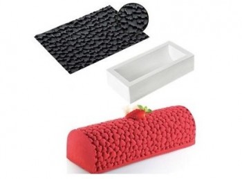 stampo silicone rotolo plumcake con tappetino cuori